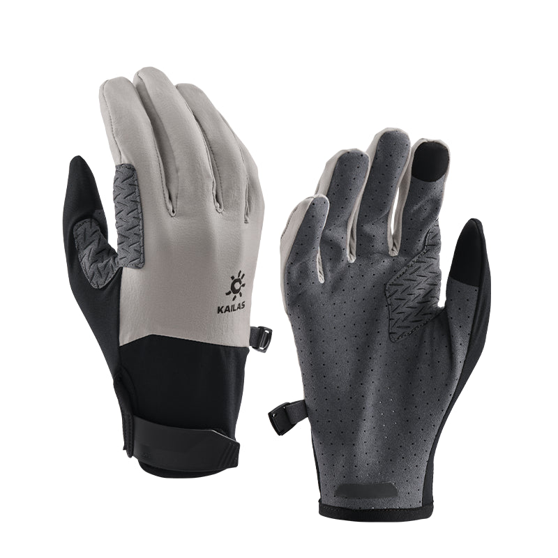 Kailas Full-Finger Hiking Gloves Men's, Dark Frosted Ash / M