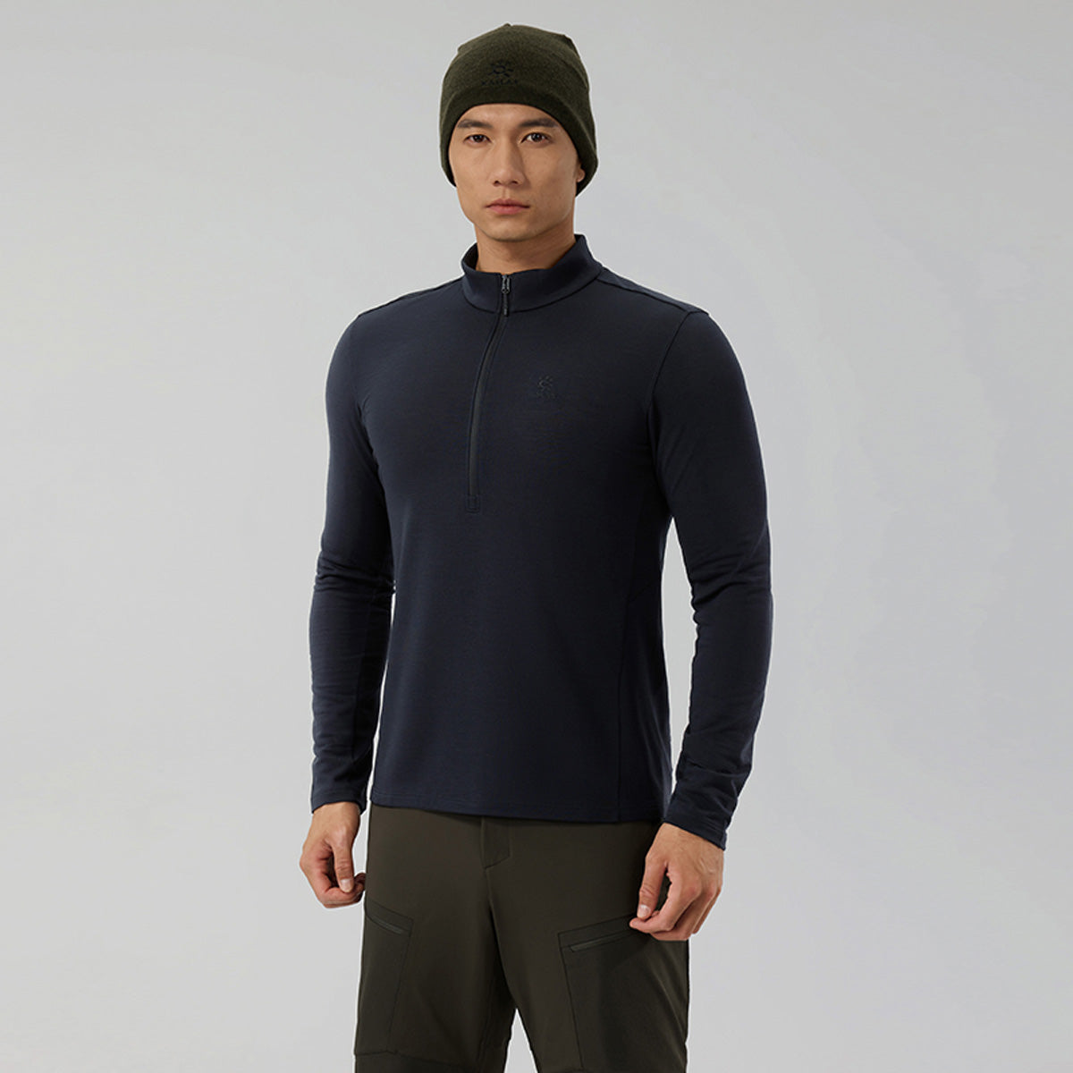 Kailas Stand Collar Wool Long Sleeve Functional T-shirt