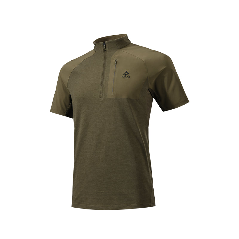 Kailas XM2 Merino Wool Half-Zip Short Sleeve T-Shirt Men's