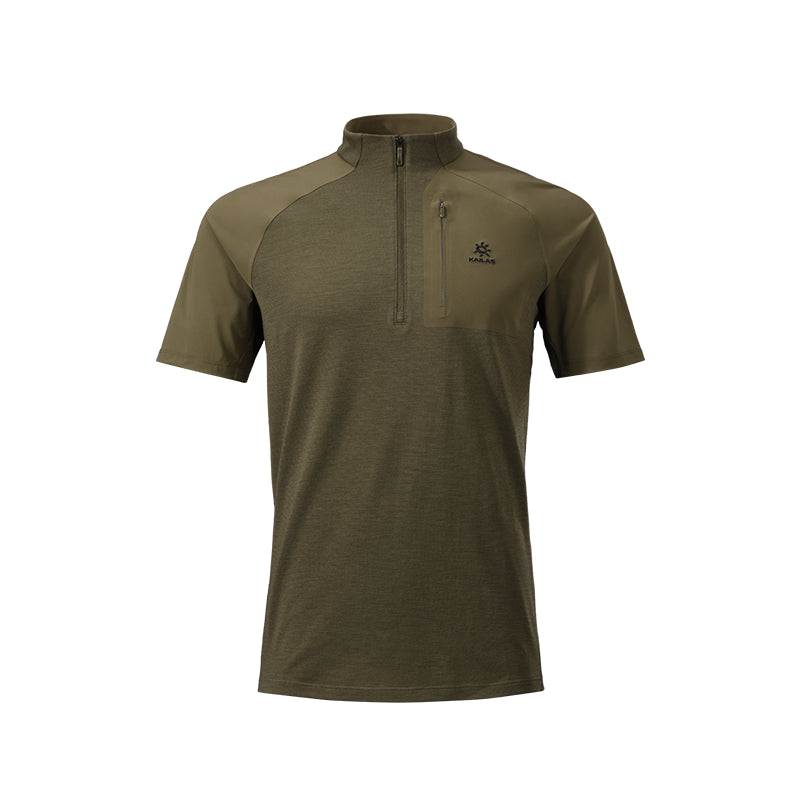 Kailas XM2 Merino Wool Half-Zip Short Sleeve T-Shirt Men's Kailas XM2 Merino Wool Half-Zip Short Sleeve T-Shirt Men's