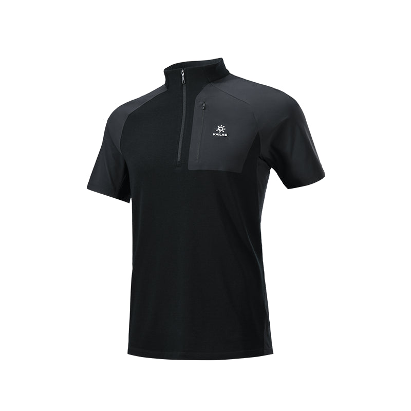 Kailas XM2 Merino Wool Half-Zip Short Sleeve T-Shirt Men's
