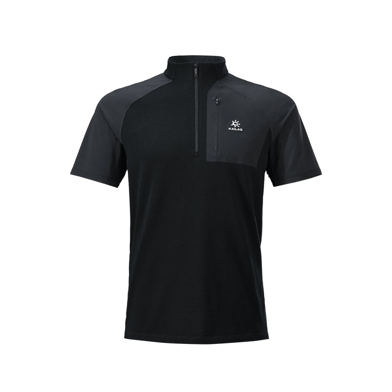 Kailas XM2 Merino Wool Half-Zip Short Sleeve T-Shirt Men's