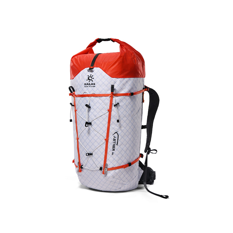 Kailas AETHER II Sport 30L Technical Alpine Climbing Backpack, White/Flame Red / 2XS-XS