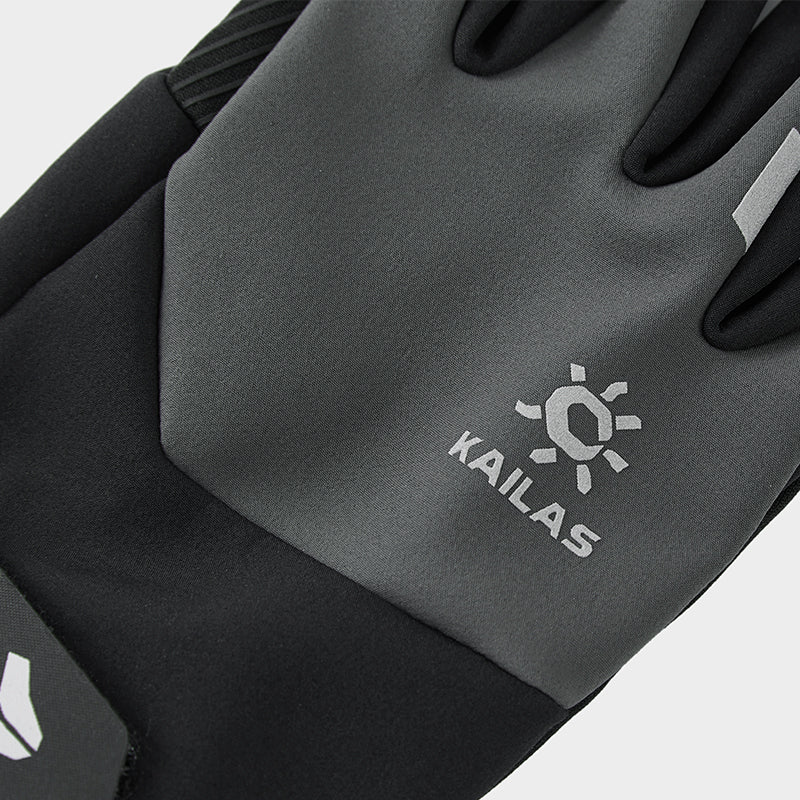 Kailas Windproof fleece Reflective logo Trail Running Gloves Men's