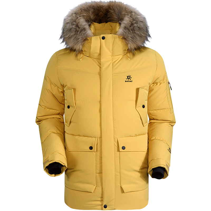 Kailas 700-fill Ice Field Fur Collar Goose Down Hoodie Jacket Unisex